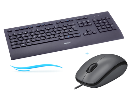 Productivity Bundle – Basic | Toetsenbord + Muis (Logitech K280e & M100)