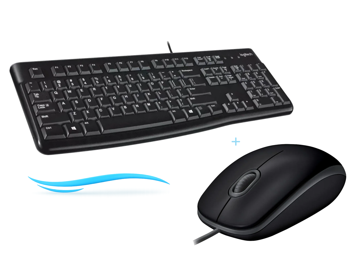 Essential Office Bundle – Basic | Toetsenbord + Muis (Logitech K120 & B110 Silent)