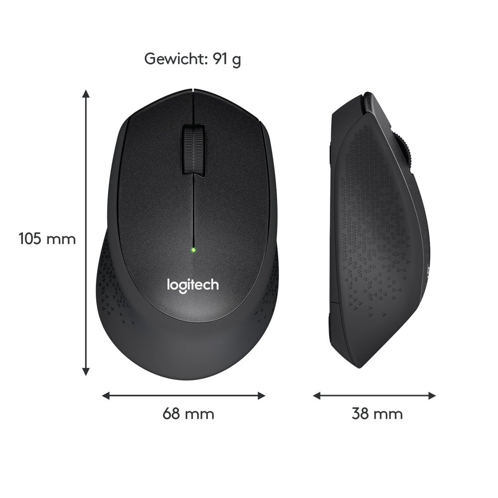 Logitech M330 Silent | Draadloze Muis | Rechtshandig | RF | 1000 DPI | Zwart