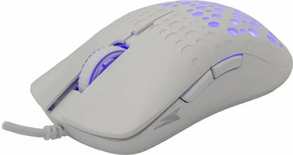 Baracuda OCTOPUS RGB | Bekabelde Gaming Muis | Rechtshandig | USB-A | 3600 DPI | Wit - Essentify