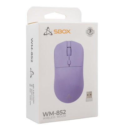SBOX WM-852P Purple | Draadloze Muis | Links- en Rechtshandig | RF | 1600 DPI | Paars