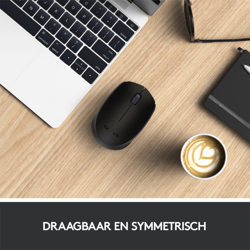 Logitech M171 | Draadloze Muis | Links- en Rechtshandig | RF | 1000 DPI | Zwart