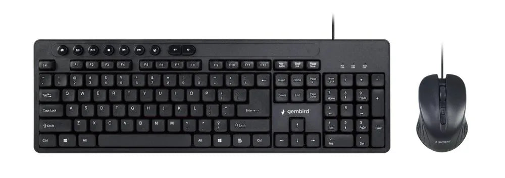 Gembird KBS-UM-04 | Bedrade Muis en Toetsenbordcombo | QWERTY - Essentify