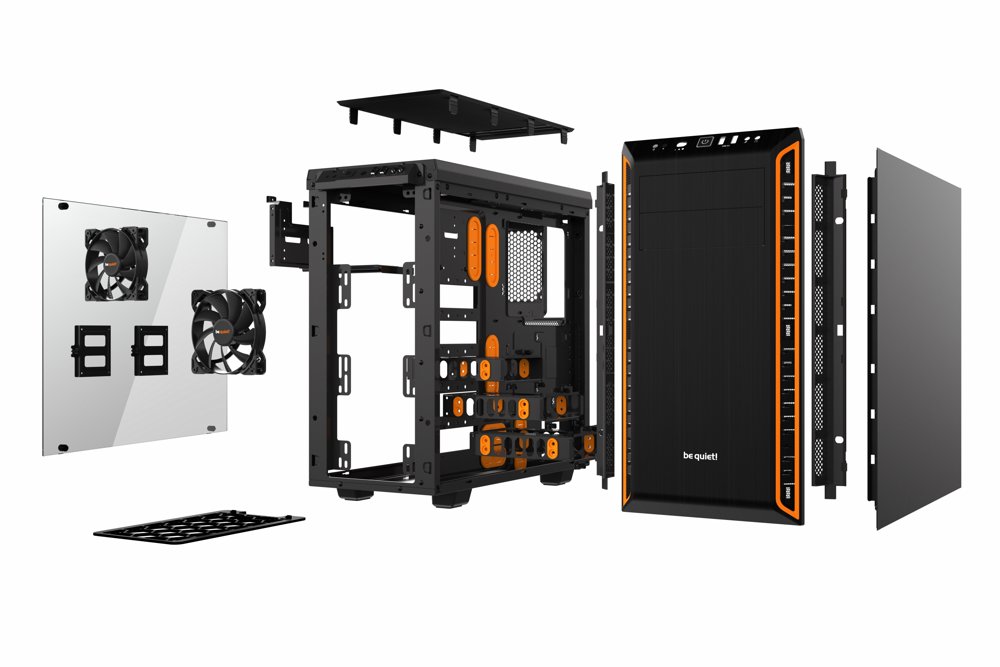 be quiet! Pure Base 600 Window | Midi Tower Case | Zwart/Oranje
