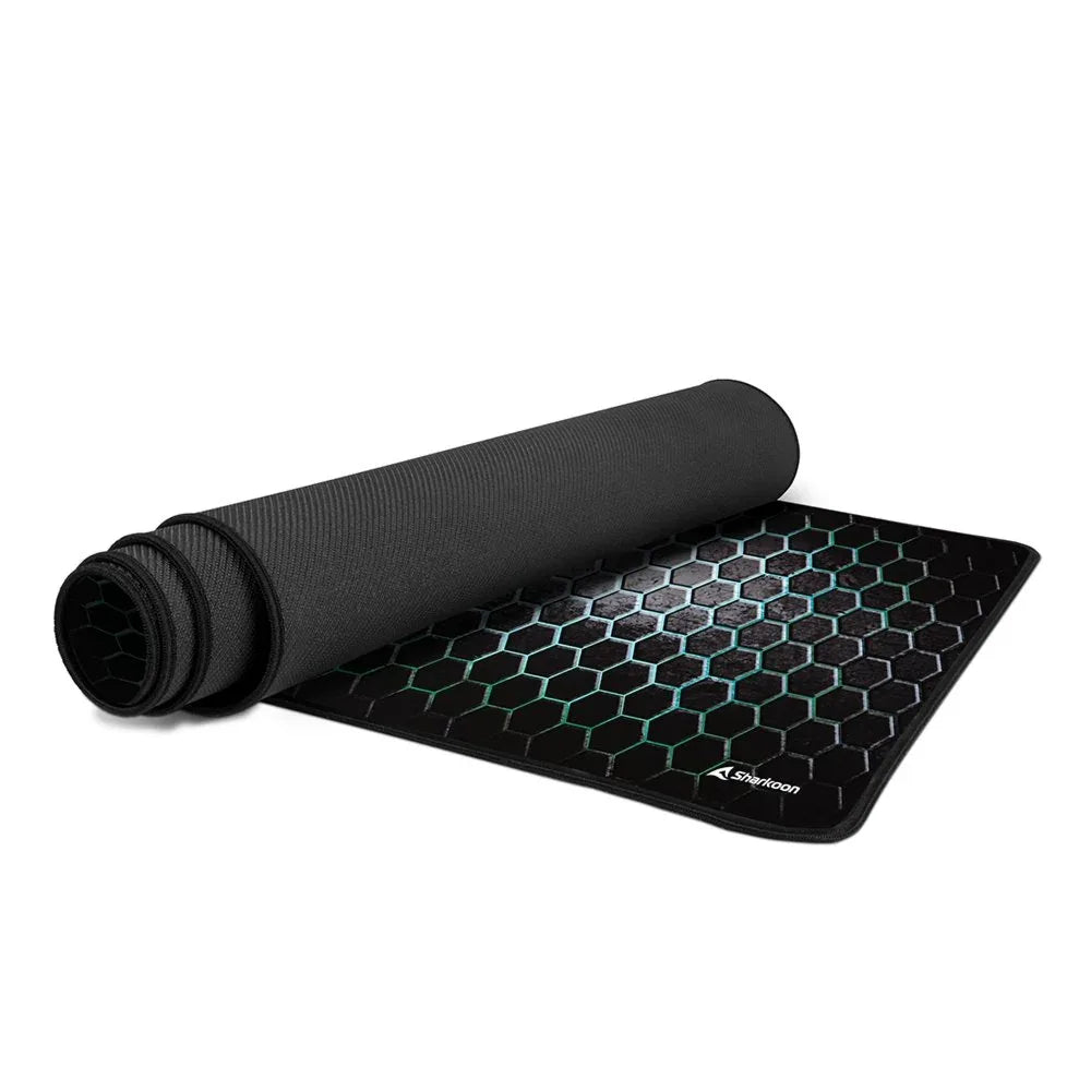 Sharkoon SKILLER SGP30 | Gaming-muismat | XXL-formaat (900 x 400 mm) | Waterafstotend textiel | Antislip rubberen onderzijde | Zwart/Groen - Essentify