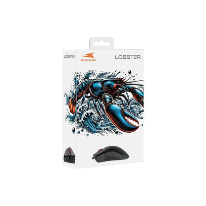 Baracuda LOBSTER RGB | Bekabelde Gaming Muis | USB-A | 6400 DPI | Zwart - Essentify