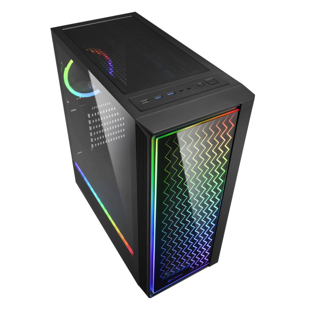 Sharkoon RGB LIT 200 | Midi Tower Behuizing | Zwart