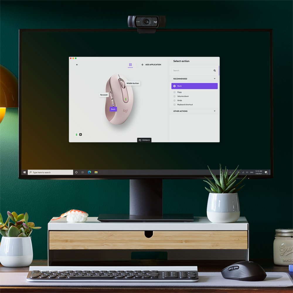 Logitech Signature M650 | Draadloze Muis | Rechtshandig | RF + Bluetooth | 2000 DPI | Roze
