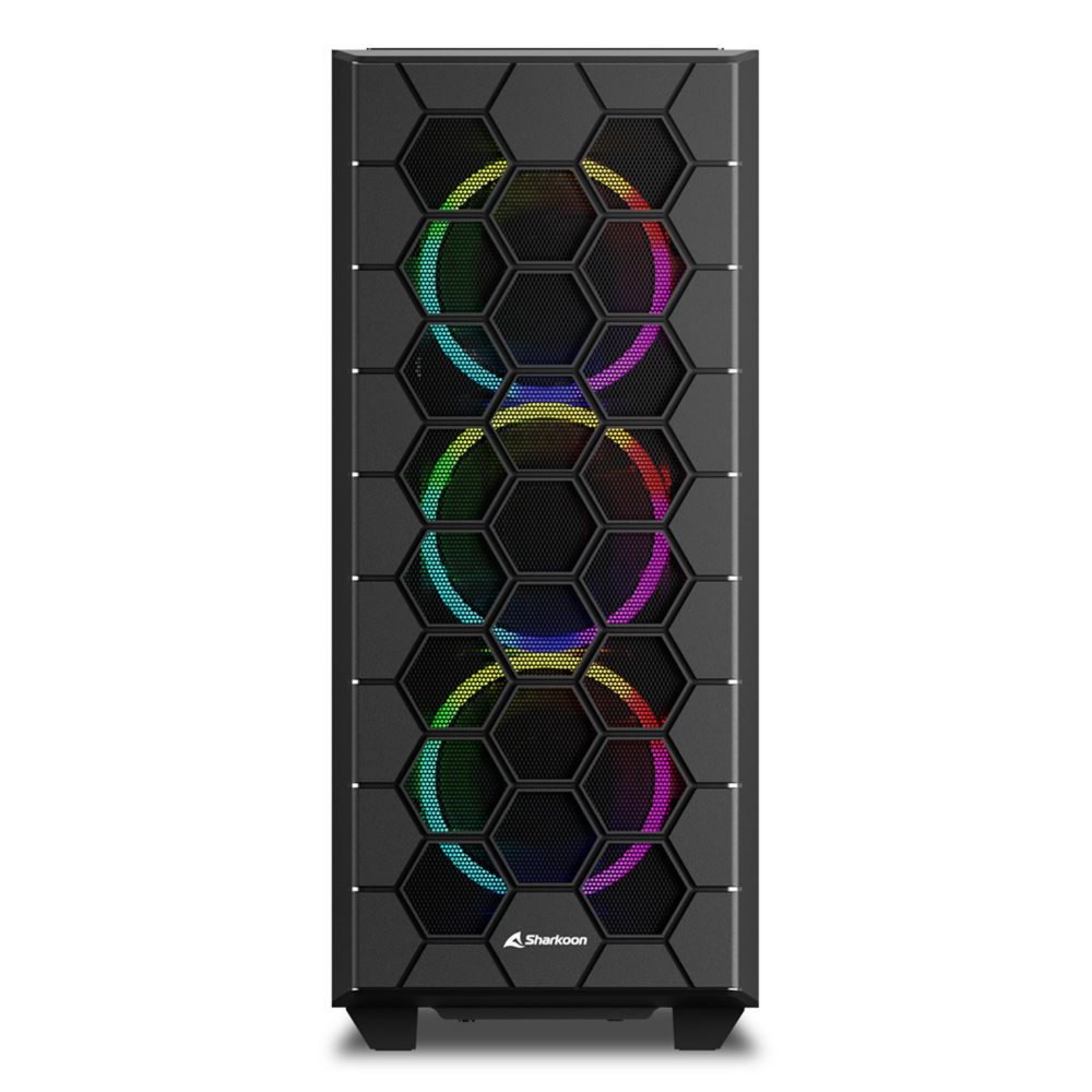 Sharkoon RGB HEX | Mid Tower Behuizing | Zwart | Met RGB-verlichting
