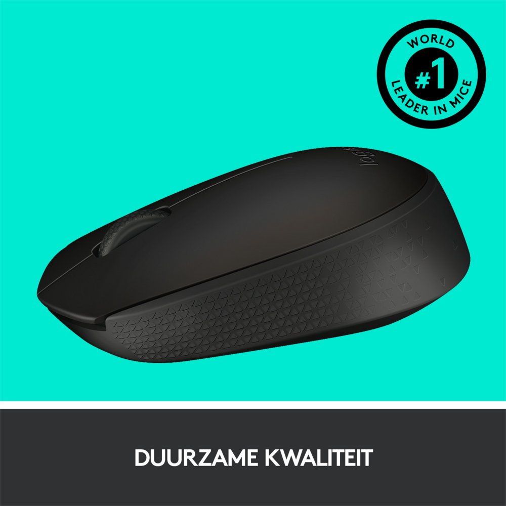 Logitech M171 | Draadloze Muis | Links- en Rechtshandig | RF | 1000 DPI | Zwart