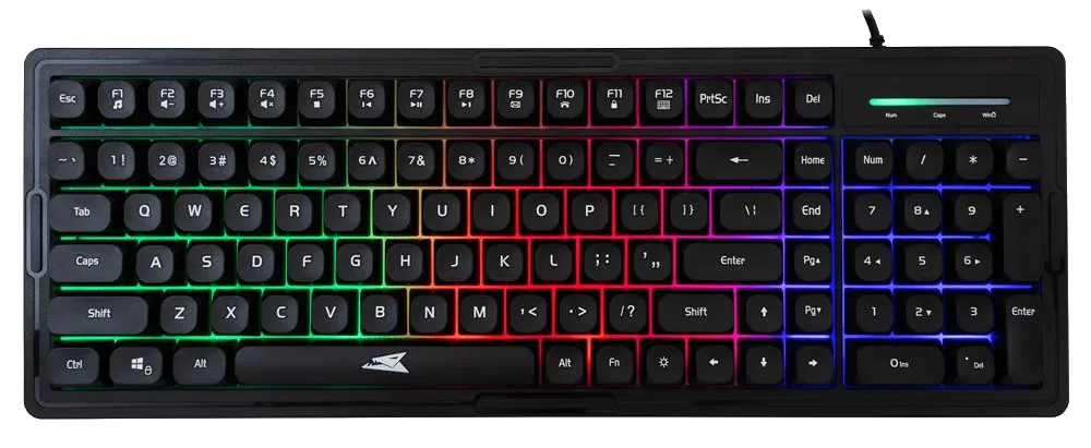Baracuda ORCA RGB | Bekabeld Gaming Toetsenbord inclusief Muis | QWERTY | Zwart - Essentify