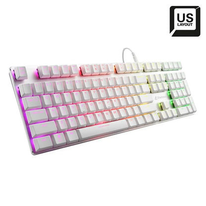 Sharkoon PureWriter RGB Wit | Bedraad Toetsenbord | QWERTY US - Essentify