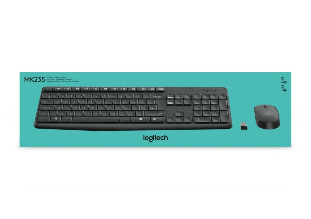 Logitech MK235 | Draadloze Muis en Toetsenbordcombo | QWERTY - Essentify