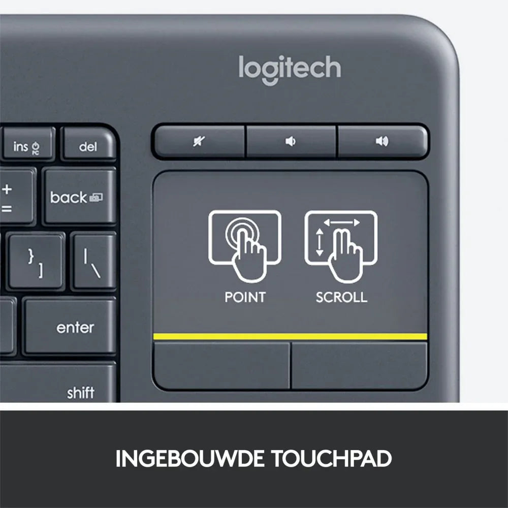 Logitech K400 | Draadloos Toetsenbord met Touchpad | QWERTY - Essentify