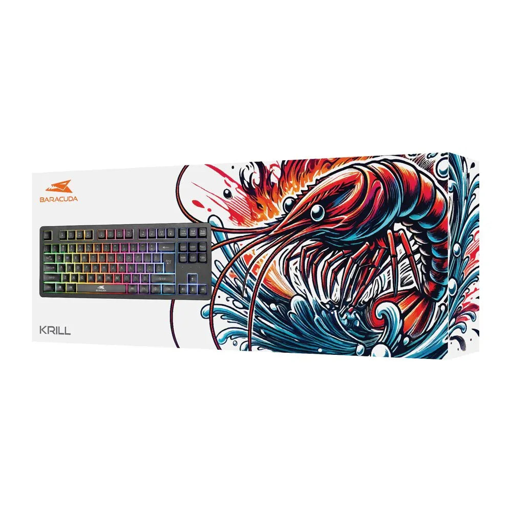Baracuda KRILL RGB | Tenkeyless Bedraad Gaming Toetsenbord | QWERTY | Zwart - Essentify