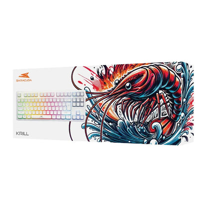 Baracuda KRILL RGB | Tenkeyless Bedraad Gaming Toetsenbord | QWERTY | Wit - Essentify