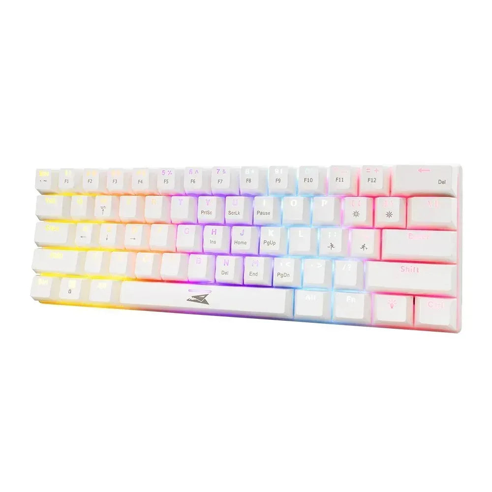 Baracuda DOLPHIN RGB 60% | Bedraad Gaming Toetsenbord | Red Switches | Anti-Ghosting | QWERTY | Wit - Essentify