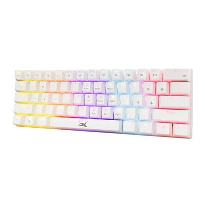 Baracuda DOLPHIN RGB 60% | Bedraad Gaming Toetsenbord | Red Switches | Anti-Ghosting | QWERTY | Wit - Essentify
