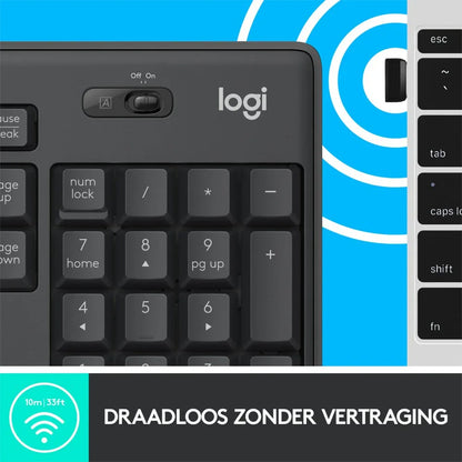 Logitech MK295 Silent | Draadloze Muis en Toetsenbordcombo | QWERTY - Essentify