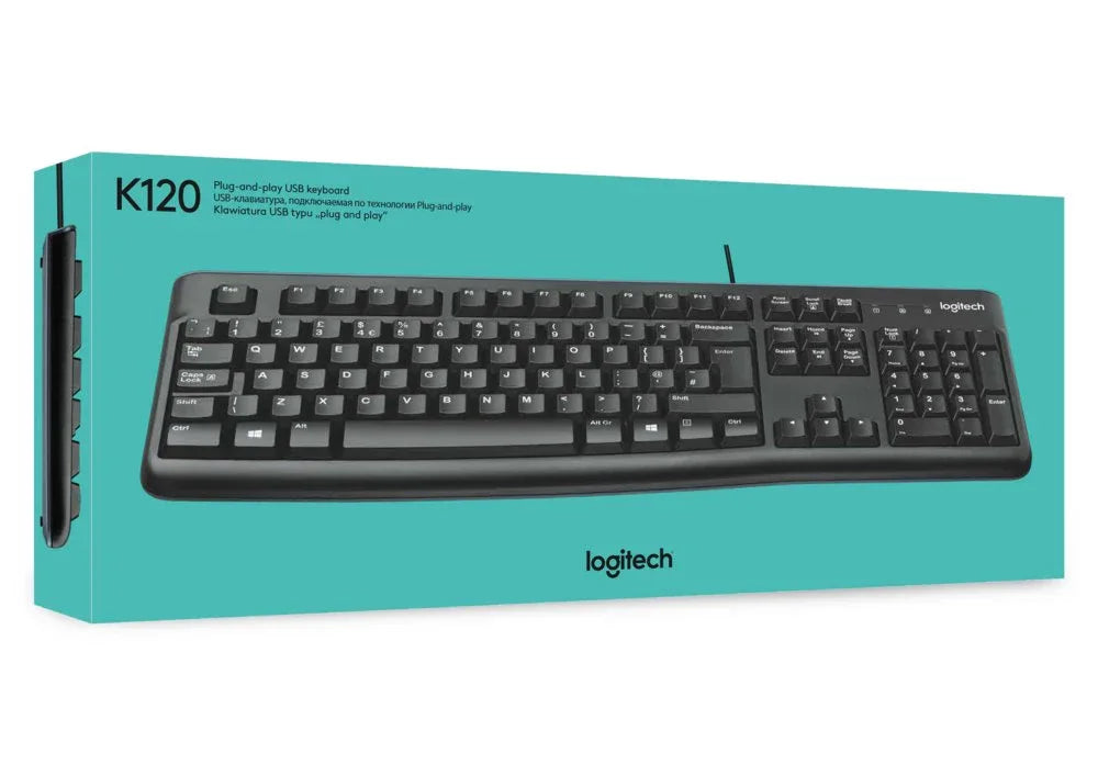 Logitech Keyboard K120 | Zakelijk Bedraad Toetsenbord | QWERTY - Essentify