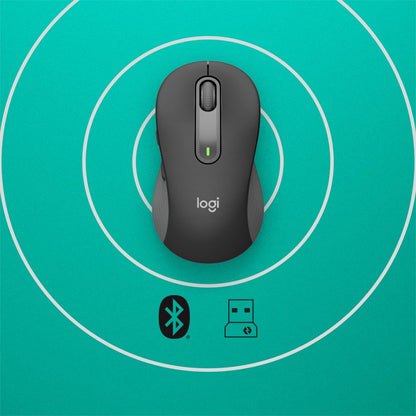 Logitech Signature M650 for Business | Draadloze Muis | Rechtshandig | RF + Bluetooth | 4000 DPI | Grafiet