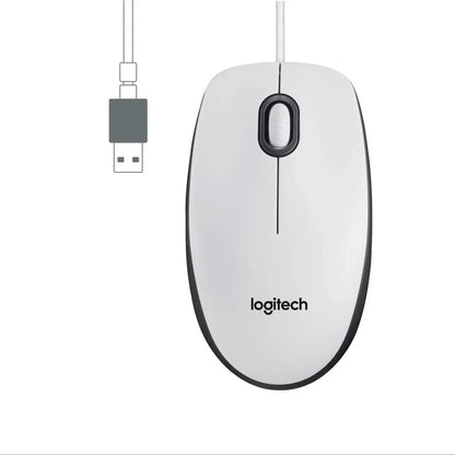 Logitech M100 | Bekabelde Muis | Links- en Rechtshandig | USB-A | 1000 DPI | Wit - Essentify