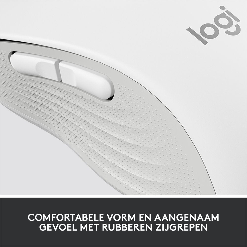 Logitech Signature M650 | Draadloze Muis | Rechtshandig | RF + Bluetooth | 2000 DPI | Wit