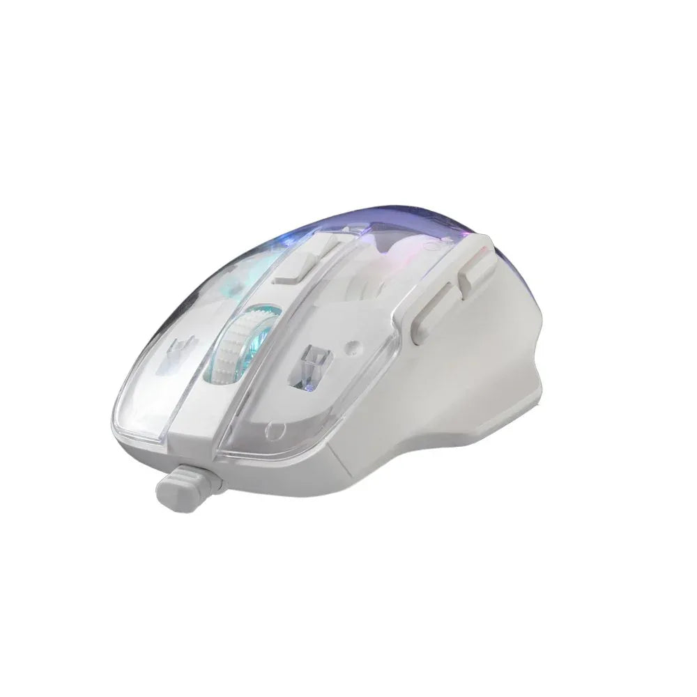 Baracuda ANGLERFISH RGB | Bedrade Gaming Muis | USB-A | 7200 DPI | Wit - Essentify