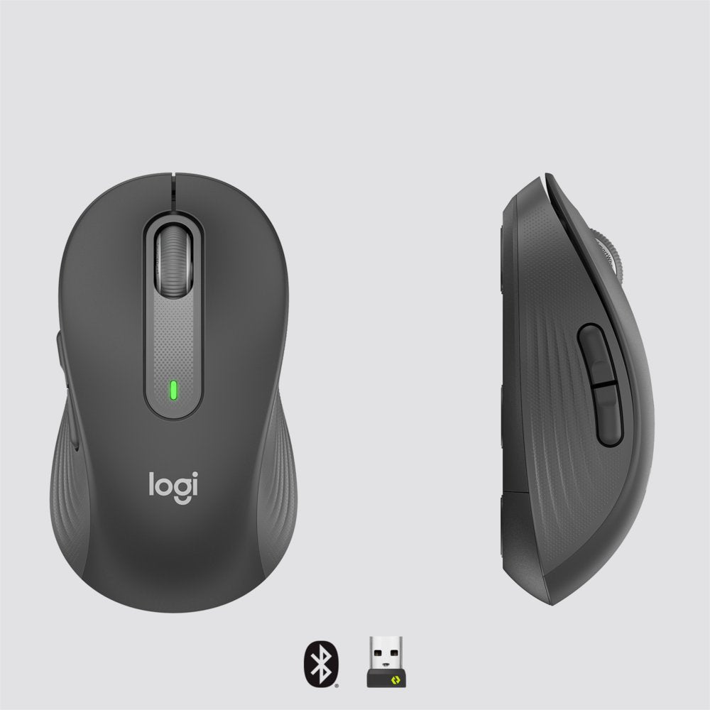Logitech Signature M650 Large | Draadloze Muis | Rechtshandig | RF + Bluetooth | 2000 DPI | Grafiet
