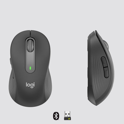Logitech Signature M650 Large | Draadloze Muis | Rechtshandig | RF + Bluetooth | 2000 DPI | Grafiet
