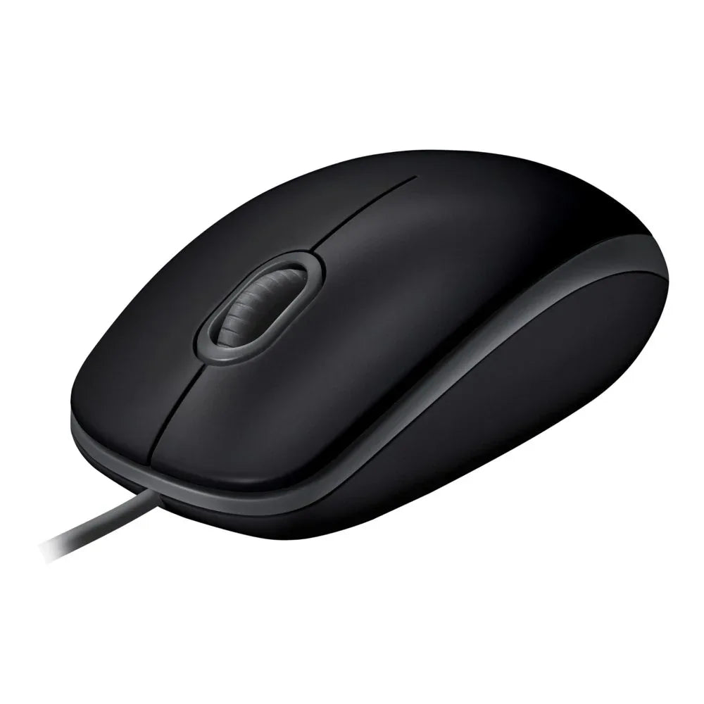 Logitech B110 Silent | Bekabelde Muis | Links- en Rechtshandig | USB-A | 1000 DPI | Zwart - Essentify